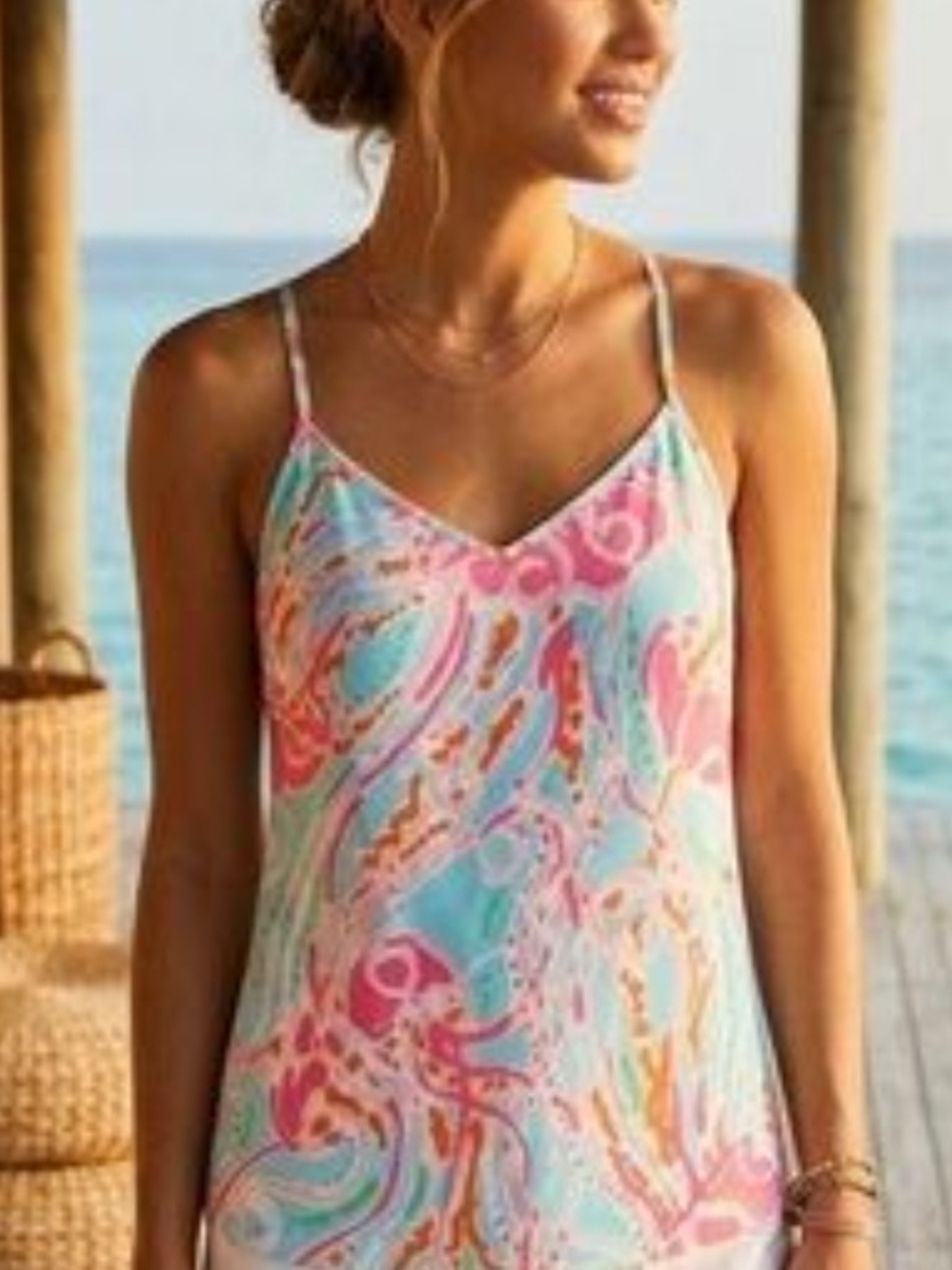 EUC Lilly Pulitzer Womens Small Holly Graill Jelly PTP 18 100% SILK
